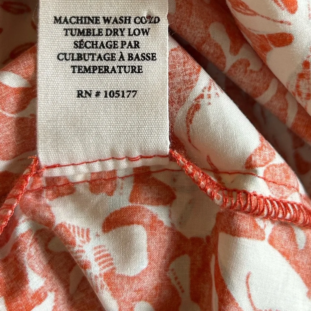 ULLA JOHNSON Delila Midi Ruffle Floral Dress Orange Blossom Sz 4